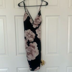 Pink and black dress